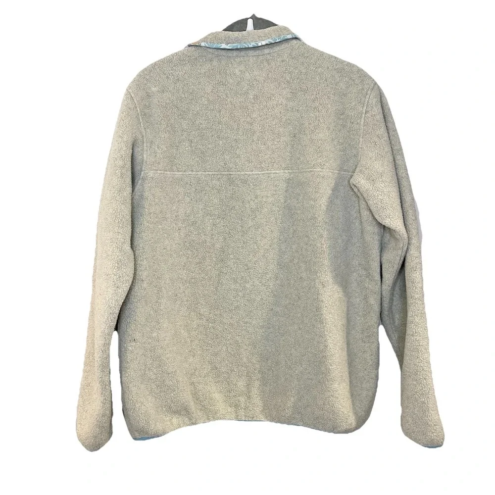 Patagonia Synchilla Snap-T Fleece Pullover Sweater Hawaiian Leaf Floral Size M - Picture 2 of 7